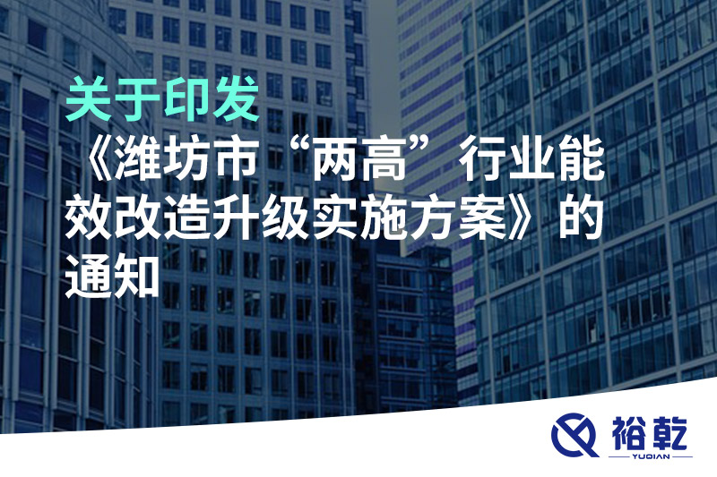 關于印發(fā)《濰坊市“兩高”行業(yè)能效改造升級實施方案》的通知